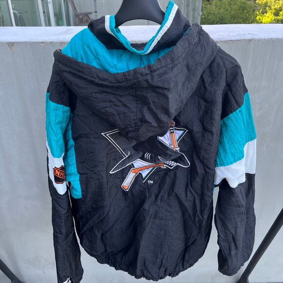 Vintage Rare 90s San Jose Sharks Starter 1/2 Zip Jacket Pullover Puffer- Size XL - Picture 3 of 7